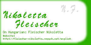 nikoletta fleischer business card